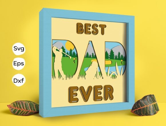 Best Golf Dad Ever Papercut Light Box Review