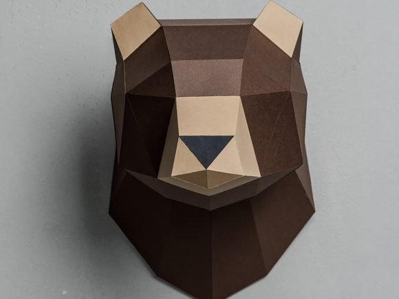 Brown Bear 3D SVG: Editorial Animals Asset