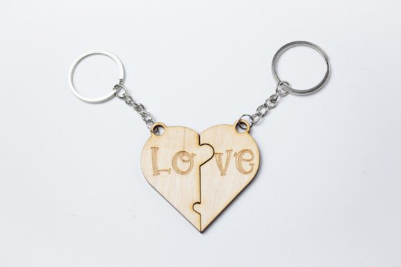 Couple Keychain 3D SVG: Heart Love Holiday Asset Review
