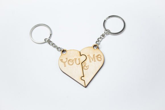 Couple Keychain 3D SVG: Heart You Me for Holidays