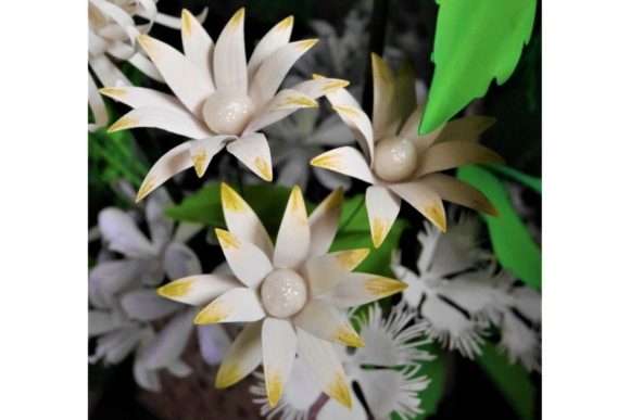 Flannel Flower Paper Templates: 3D SVG Assets