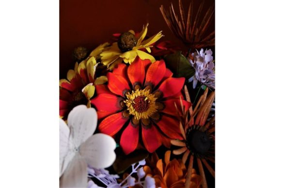 Gazania 3D SVG Paper Flowers for Local Branding