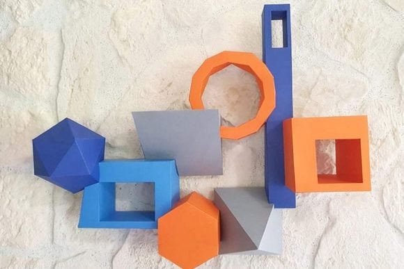 Geometric Wall Units: 3D SVG Objects for Branding