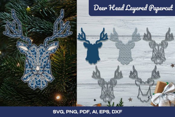 Geometrical Deer Head 3D SVG Shapes Review