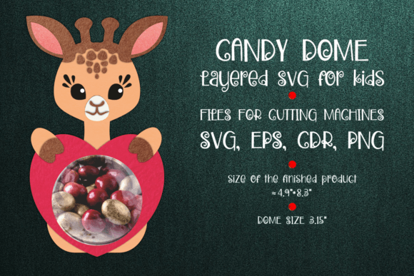 Giraffe Candy Dome Valentine: 3D SVG Shapes Review