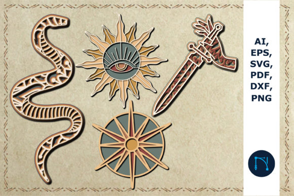 Layer Boho Snake, Sun, Knife SVG Review