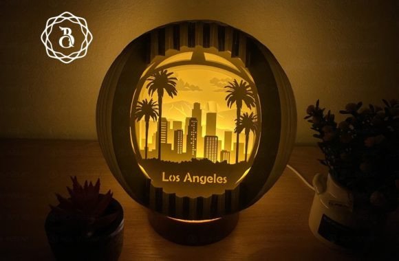 Los Angeles City Sphere Popup 3D SVG Shapes