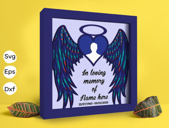 Memorial Heart Papercut Light Box 3D SVG for Shadow Boxes