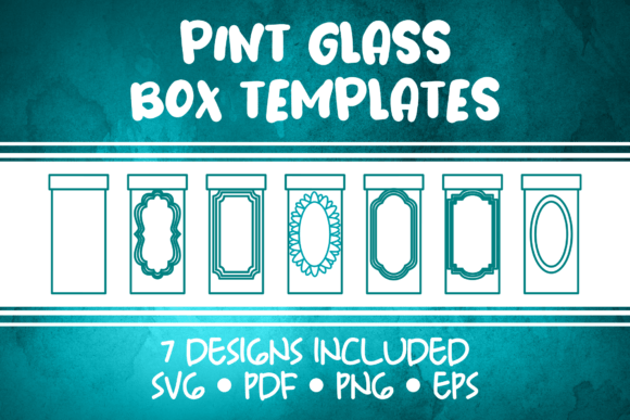 Pint Glass Box Template: 3D SVG for Gift Boxes