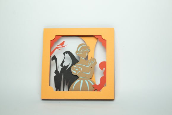 Snow White Shadow Box: 3D SVG for Baby Branding