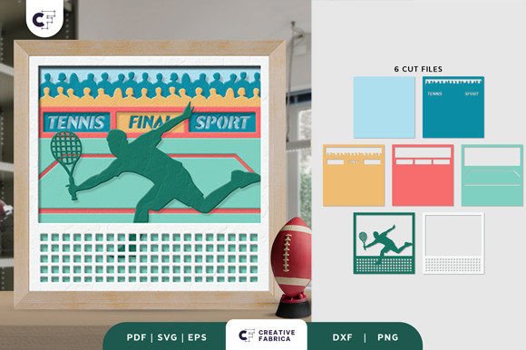 Tennis Match 3D SVG for Lifestyle And Hobbies Branding