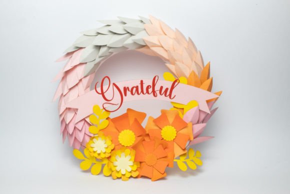 Thanksgiving Wreath 3D SVG for Floral Compositions
